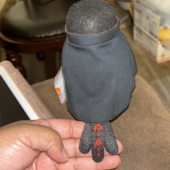 5.75" Fabric Halloween Bird Figurine Dracula Count - Picture 8 of 9